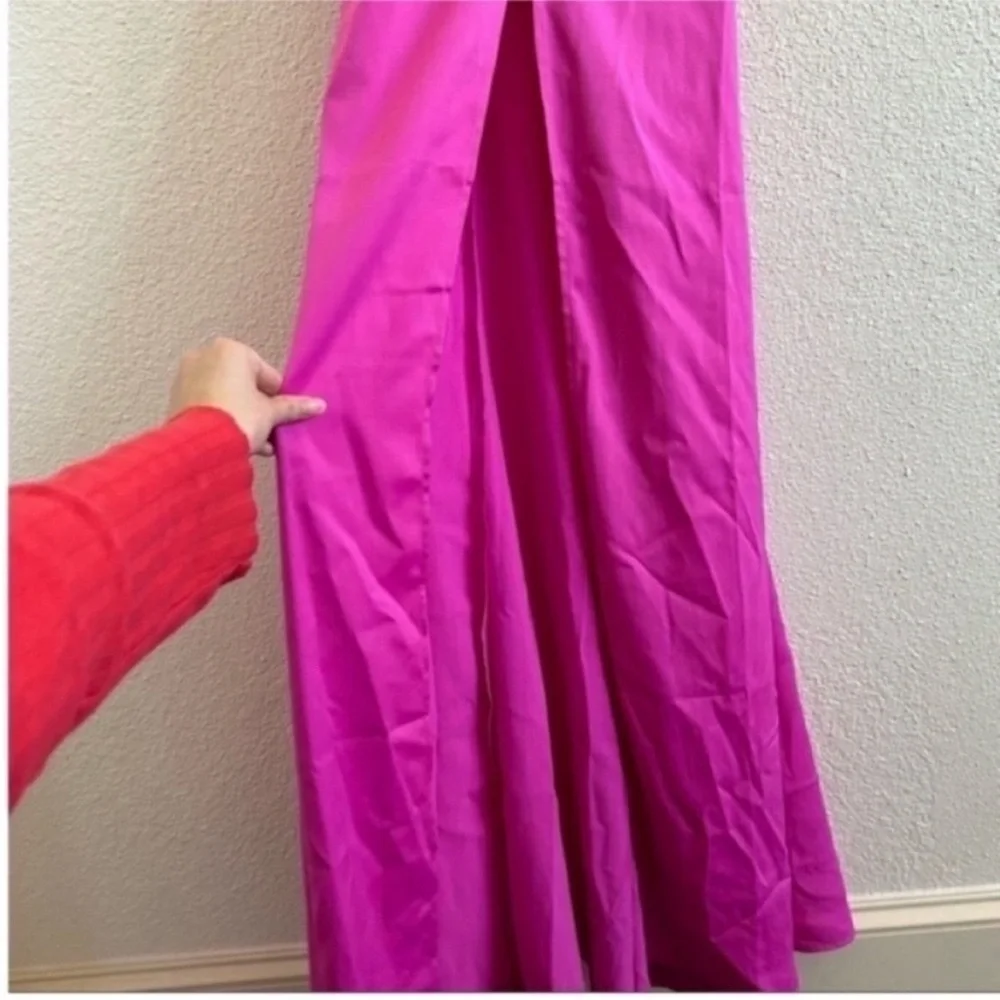 NBD Helen Satin Slip Lace Back Maxi Dress NWT - Picture 4 of 9